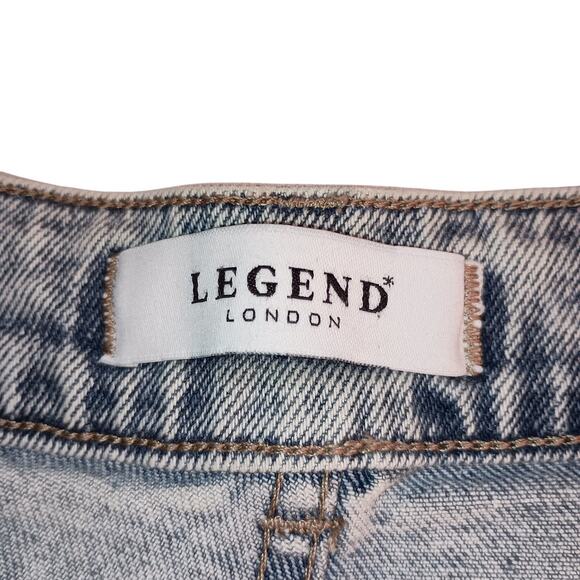 Legend London Women's Barrel Leg, High Waisted, Light Colored Jeans Size 28X29 - Picture 5 of 11